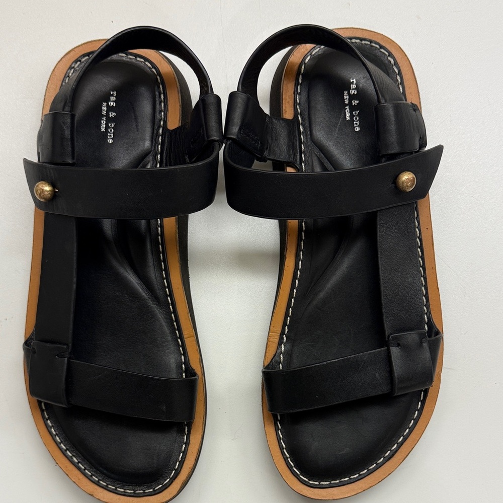 Rag & Bone Black Leather Sandals